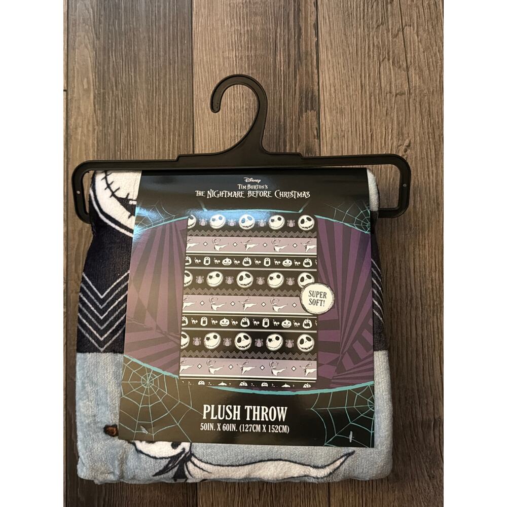 Nightmare Before Christmas Blanket Plush Throw 50x60 in NWT